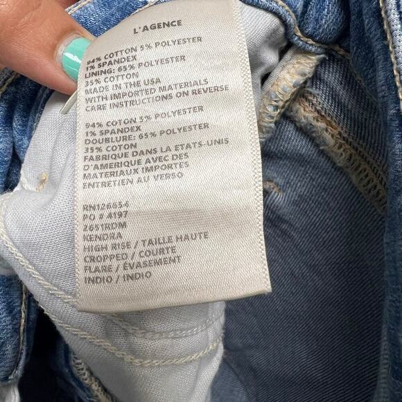 L'AGENCE Kendra H/R Crop Flare Jeans in‎ Indio Women’s Size 24 - Picture 9 of 11